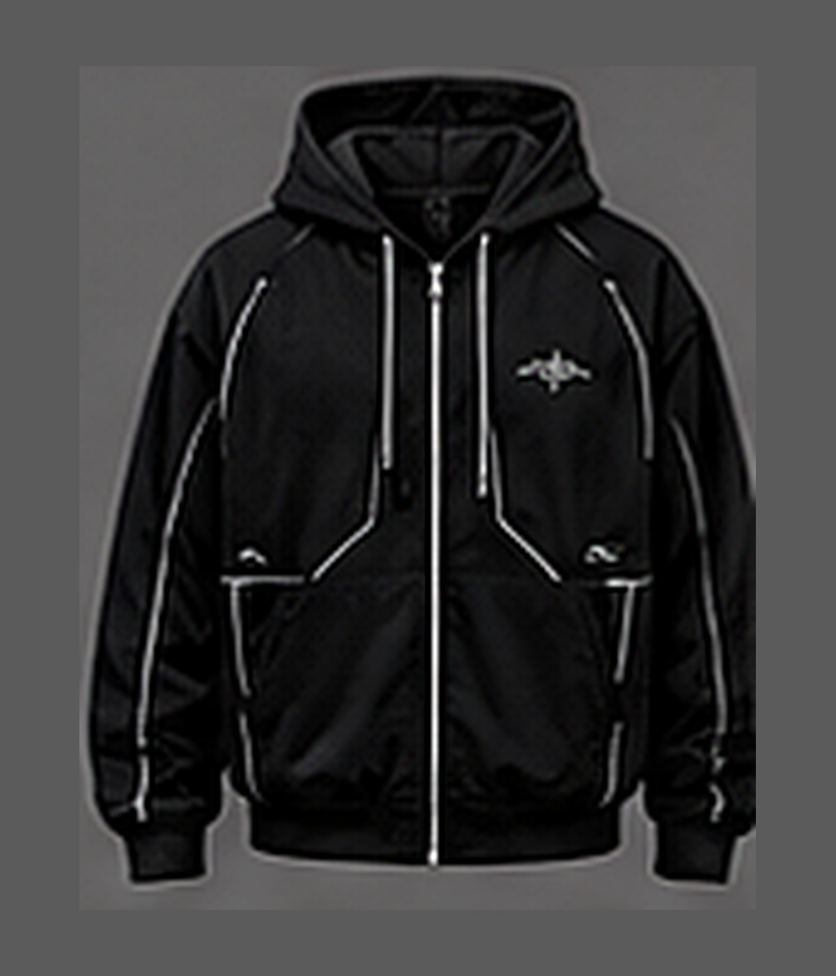 Front view of the Neotora Piped Track Hoodie
