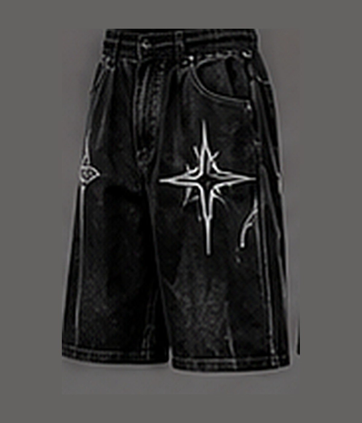Neotora Starfall Washed Jorts in black